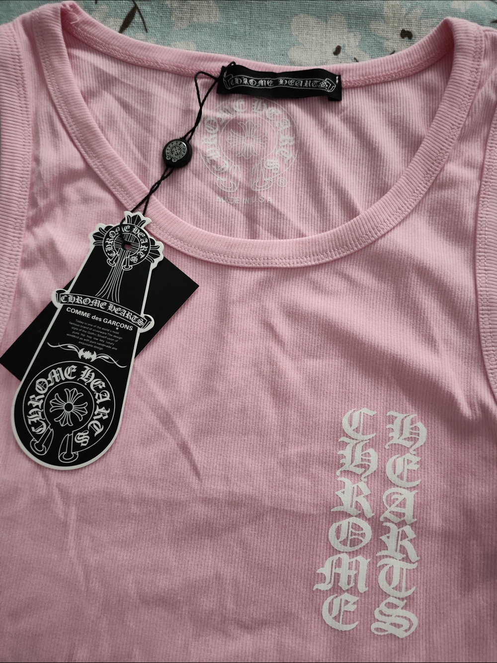 Chrome Hearts Pink Ribbed Tank Top Dress - Picture 2 of 7